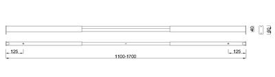długość belki 110-170 cm