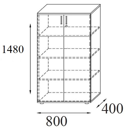 Szafa biurowa RGS5/4OH 80x40x148h