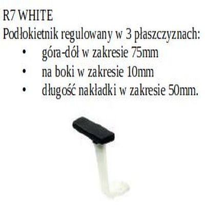 R7 biały -  regulacja 3D
