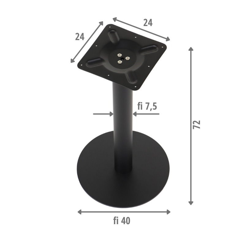 Podstawa do stolika SH-5001-4/B fi 40 cm, wys.72 cm
