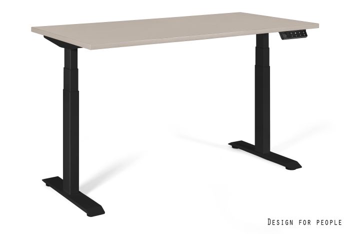 ACTIVE I-YZ-14 Biurko z elektryczną regulacją wysokości, blat 140x70 cm kolor beżowy, stelaż czarny