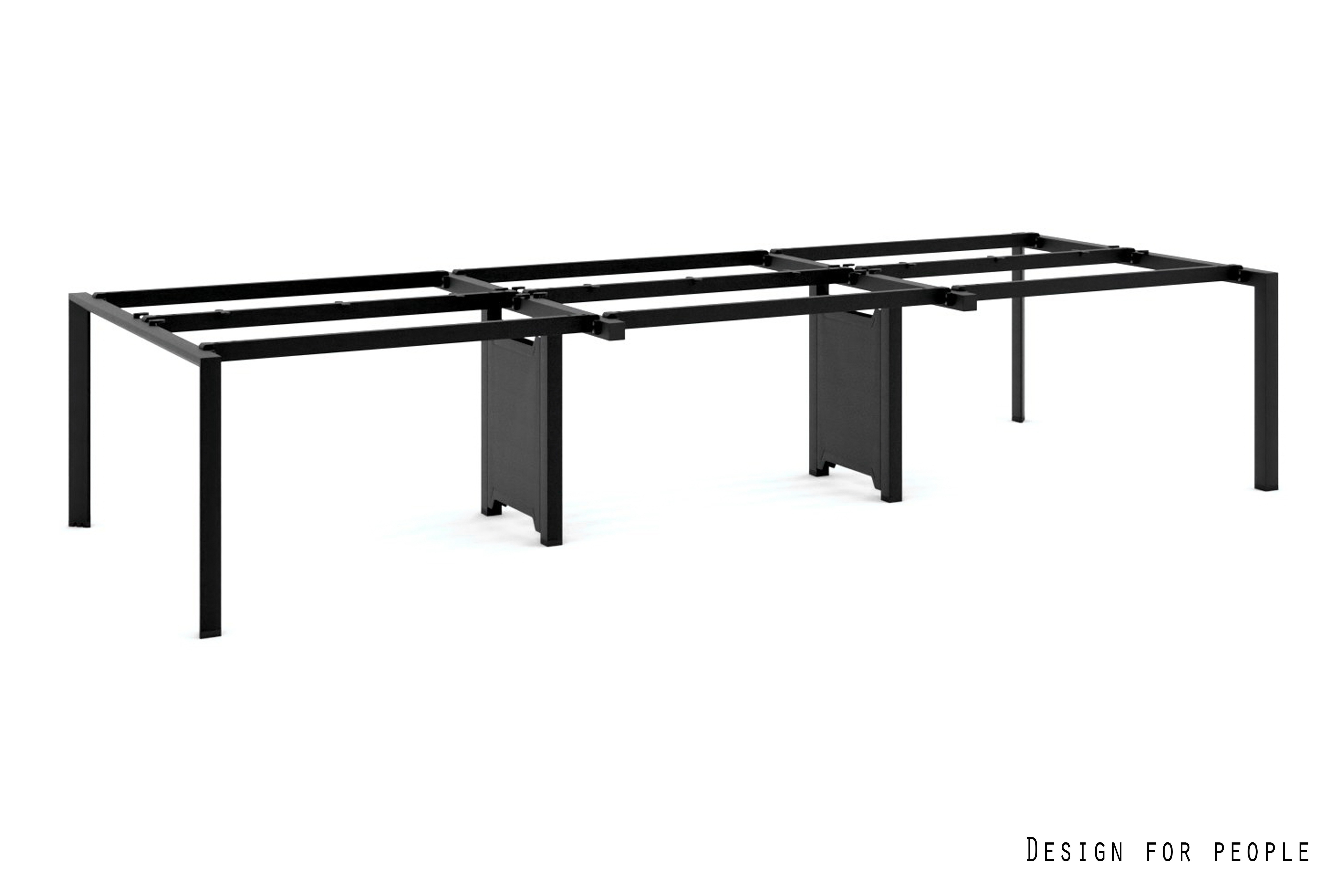Stelaż do Stołu / Biurka PASON WORKSTATION 6 – czarny 360x138 cm