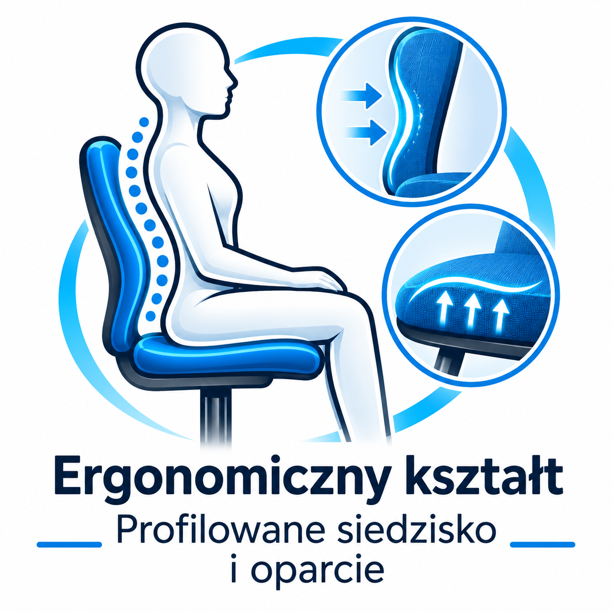 Krzesło szkolne MILO Szarobłękitny rozmiar 6