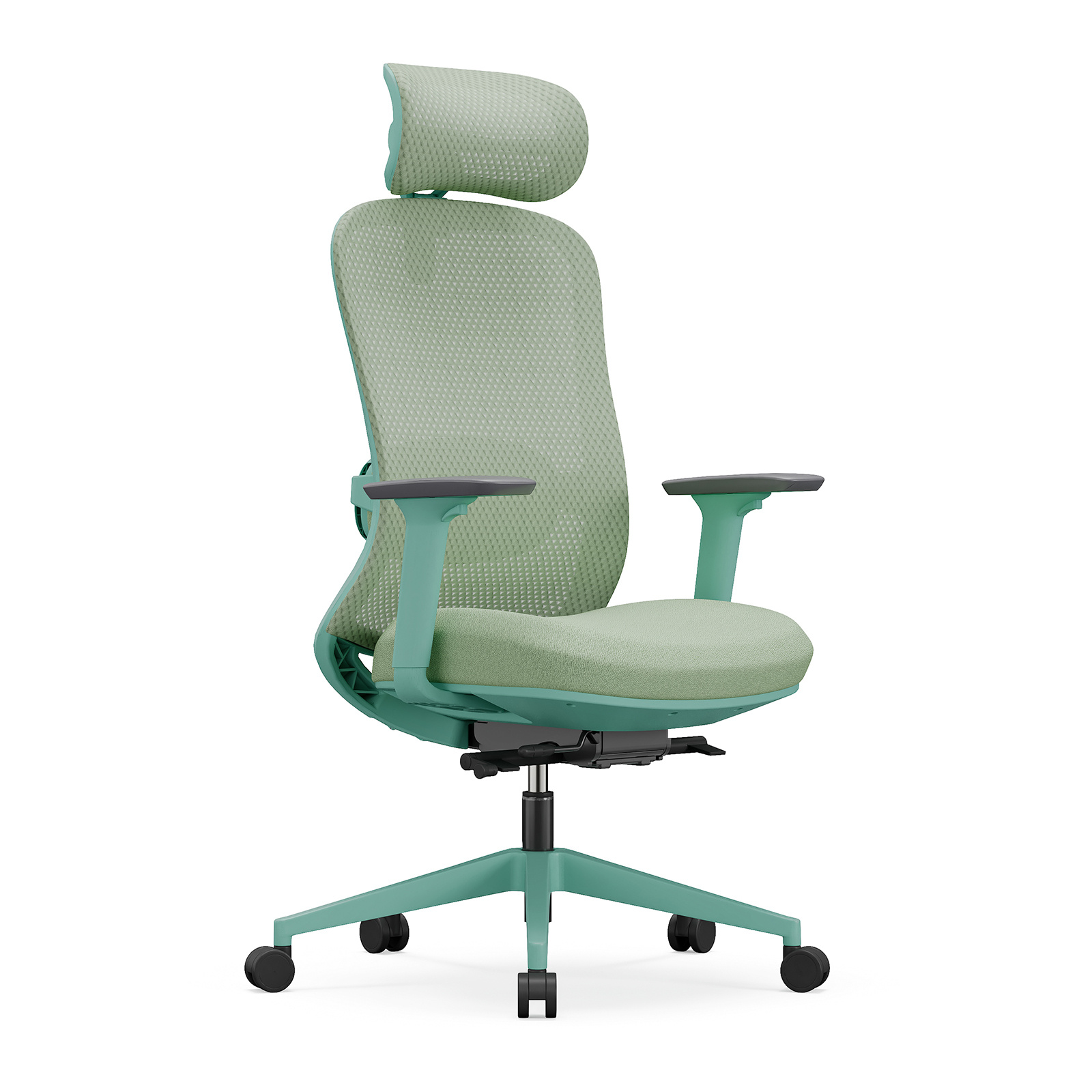 Fotel biurowy ergonomiczny ANGEL fizjO miętowy z funkcją masażu
