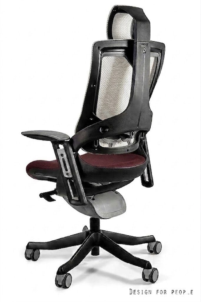 WAU 2 Fotel obrotowy czarny, siatka NW42 SNOWY/tkanina BL406 COCOA