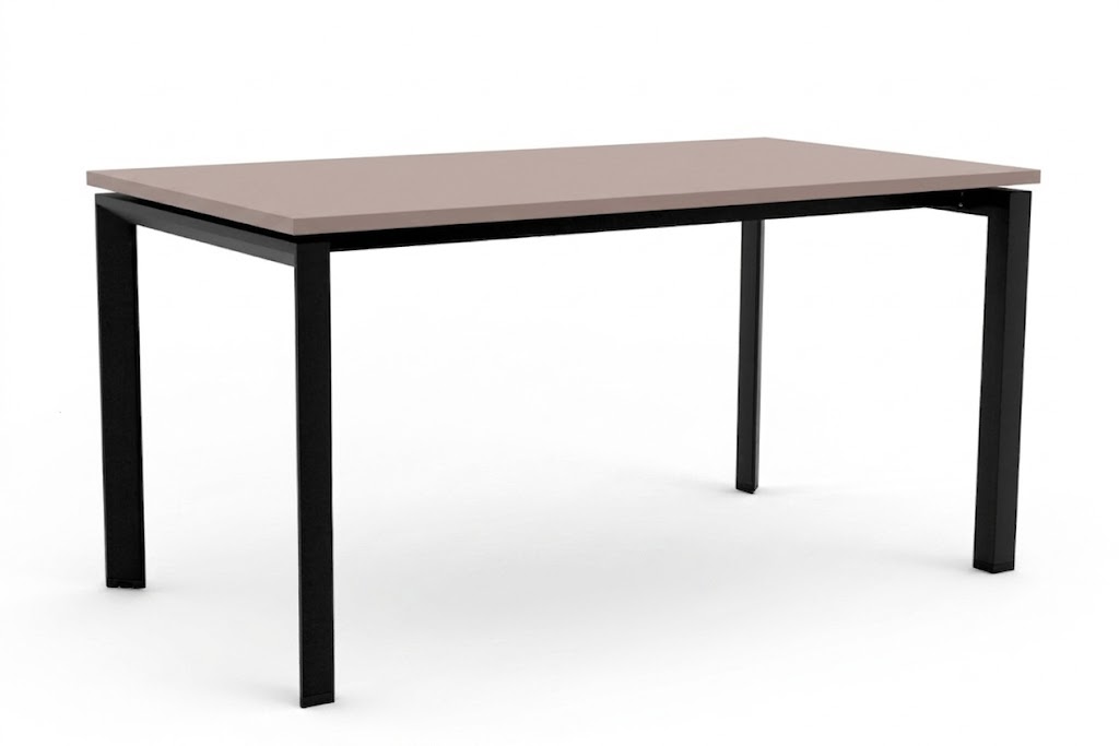 Biurko / Stół PASON Manager Desk 150 x 80 cm – Beżowy Blat / Czarny Stelaż