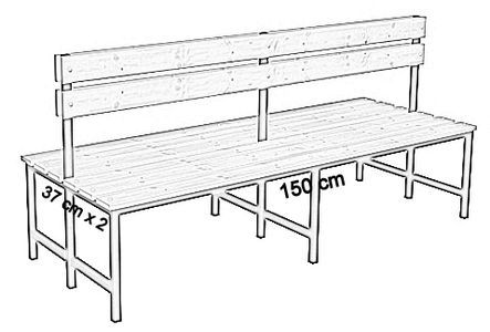 dwustronna z oparciem 150 cm