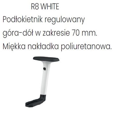 R8 biały - regulacja góra-dół