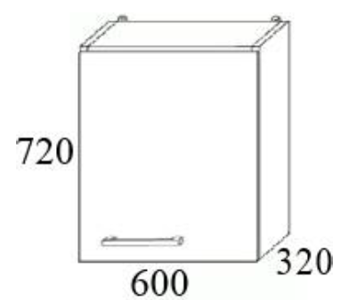 Szafka kuchenna wisząca MKW4 60x32x72h