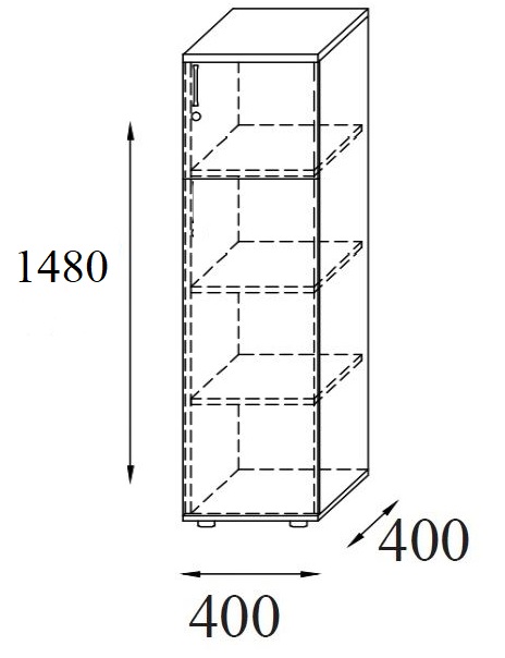 Szafa biurowa RGS17/4OH 40x40x148h