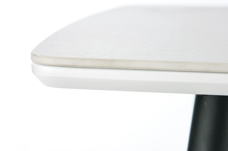 MARCO stół  120/70/77 cm, biały marmur / czarny