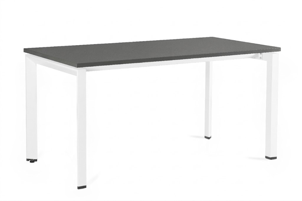 Biurko / Stół PASON Manager Desk 150x80 cm – Blat Antracyt / Biały Stelaż