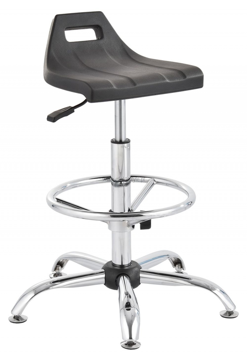 Hoker/Taboret laboratoryjny wysoki - chrom - ESD antystatyczny