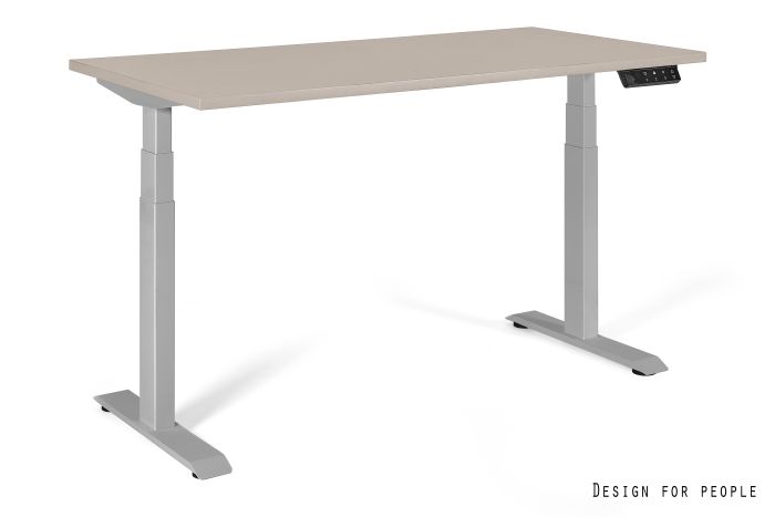 ACTIVE I-YZ-14 Biurko z elektryczną regulacją wysokości, blat 140x70 cm kolor beżowy, stelaż szary