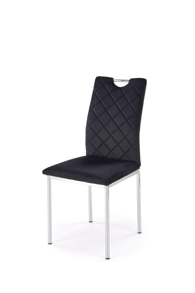 K578 krzesło kolor czarny / srebrny