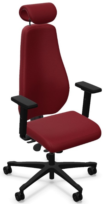 Fotel ergonomiczny sędziowski i gabinetowy wysoki Bjarg z zagłówkiem