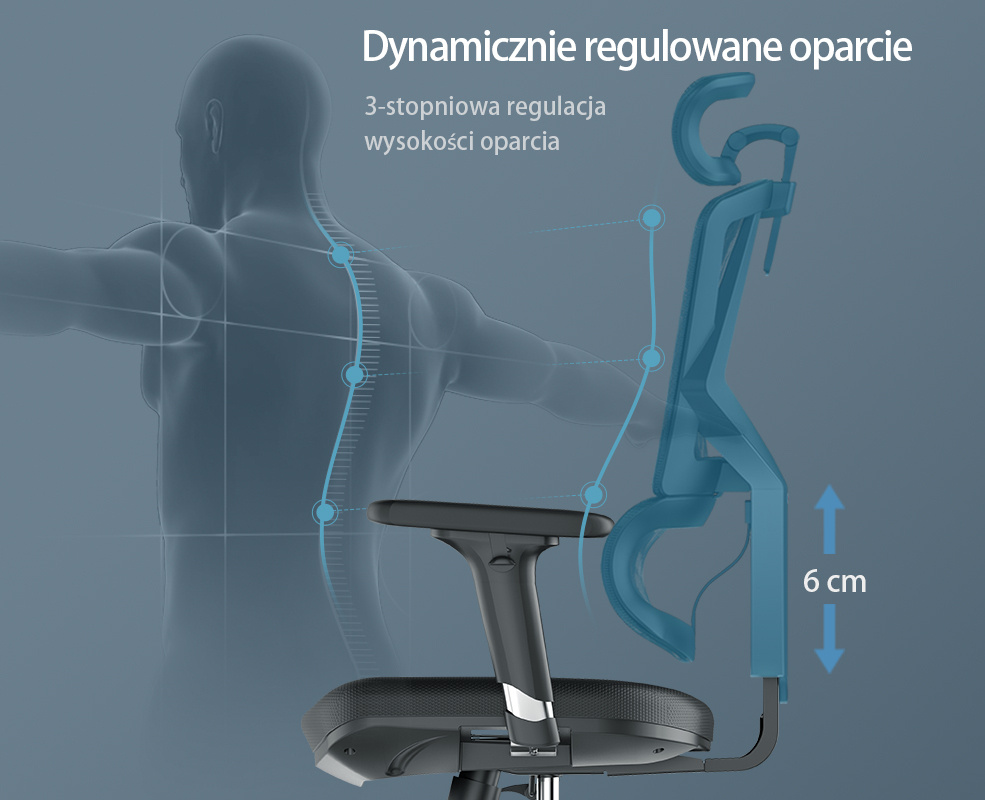Fotel ergonomiczny ANGEL biurowy obrotowy Dakota 2.0