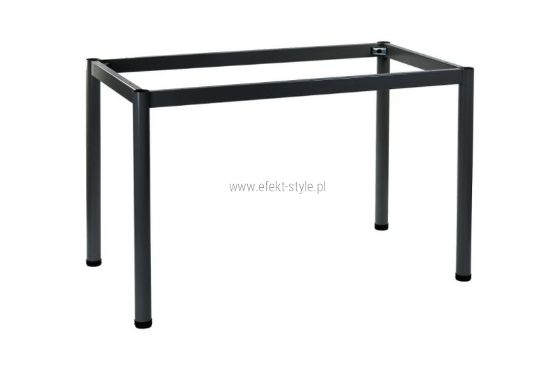 Stelaż metalowy do stołu i biurka 57/OC 156x66 cm, nogi okrągłe fi 5 cm - CZARNY