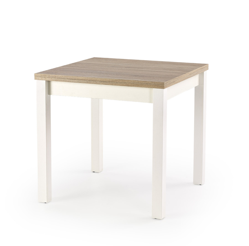 Stół rozkładany GRACJAN 80÷160/80/76 cm kolor dąb sonoma / biały