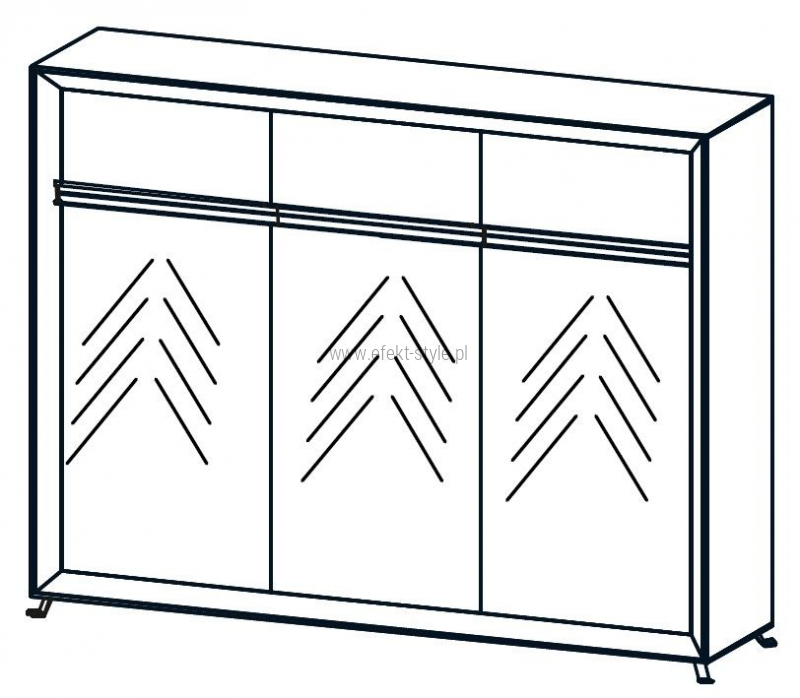 Komoda niska CHEVRON CN8/ 144x40x122h