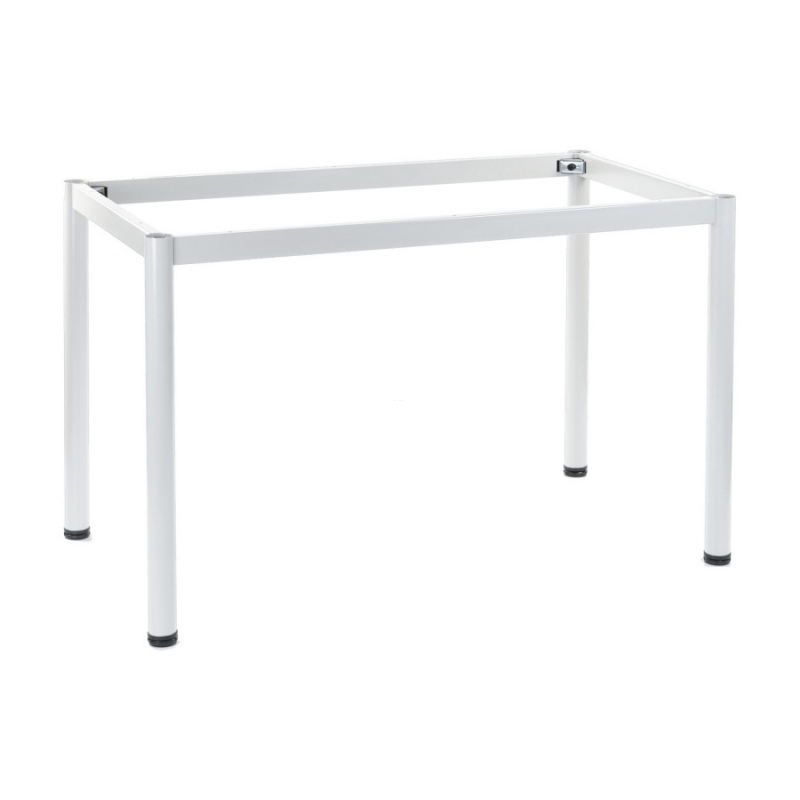 Stelaż metalowy do stołu i biurka 57/OB 136x76 cm, nogi okrągłe fi 5 cm - BIAŁY