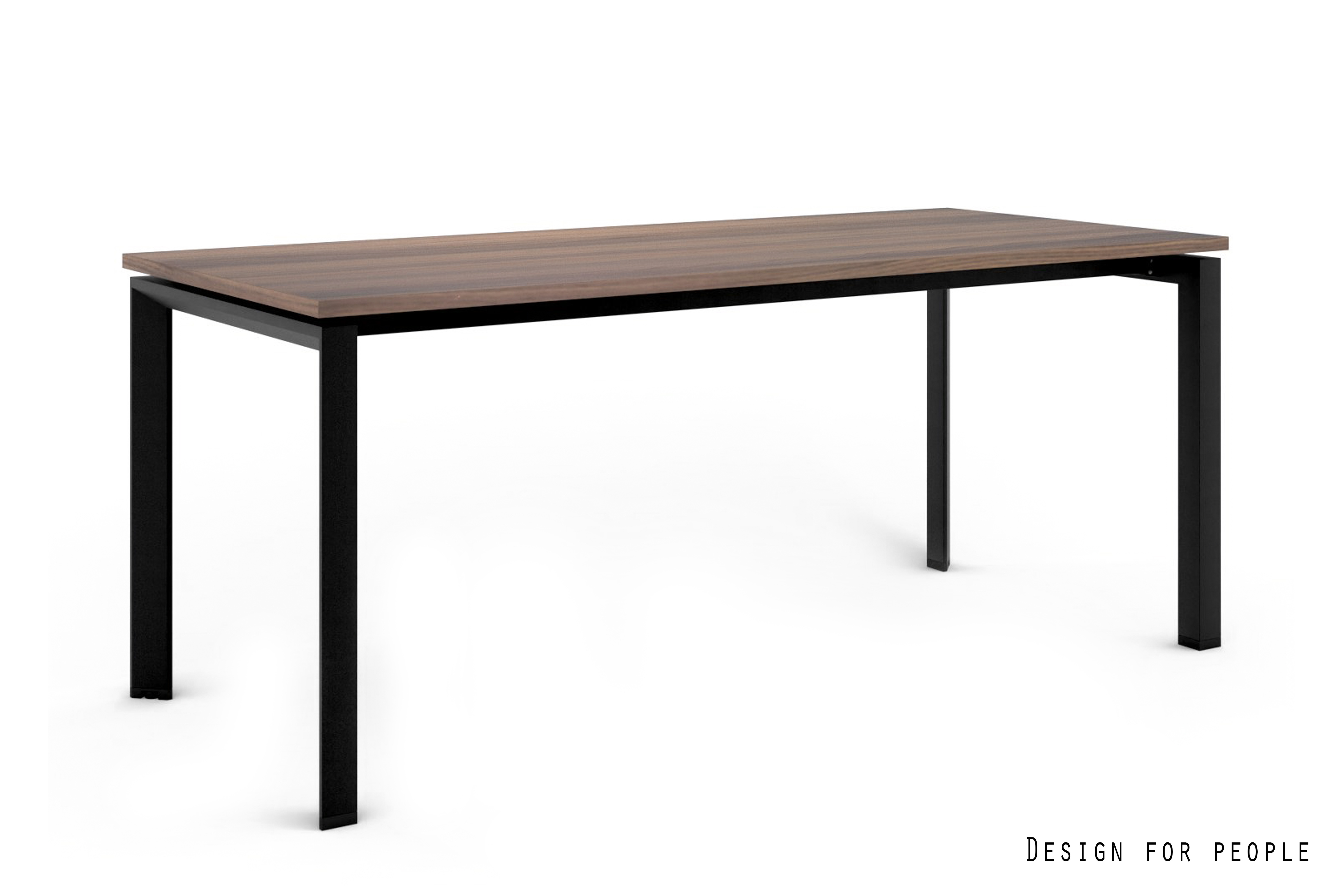 Biurko / Stół PASON Manager Desk 180 x 80 cm – Blat WALNUT / Czarny Stelaż
