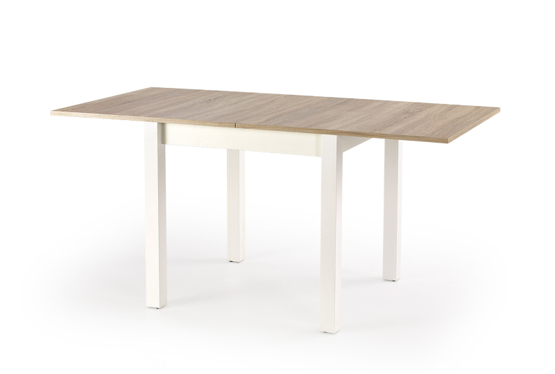 Stół rozkładany GRACJAN 80÷160/80/76 cm kolor dąb sonoma / biały
