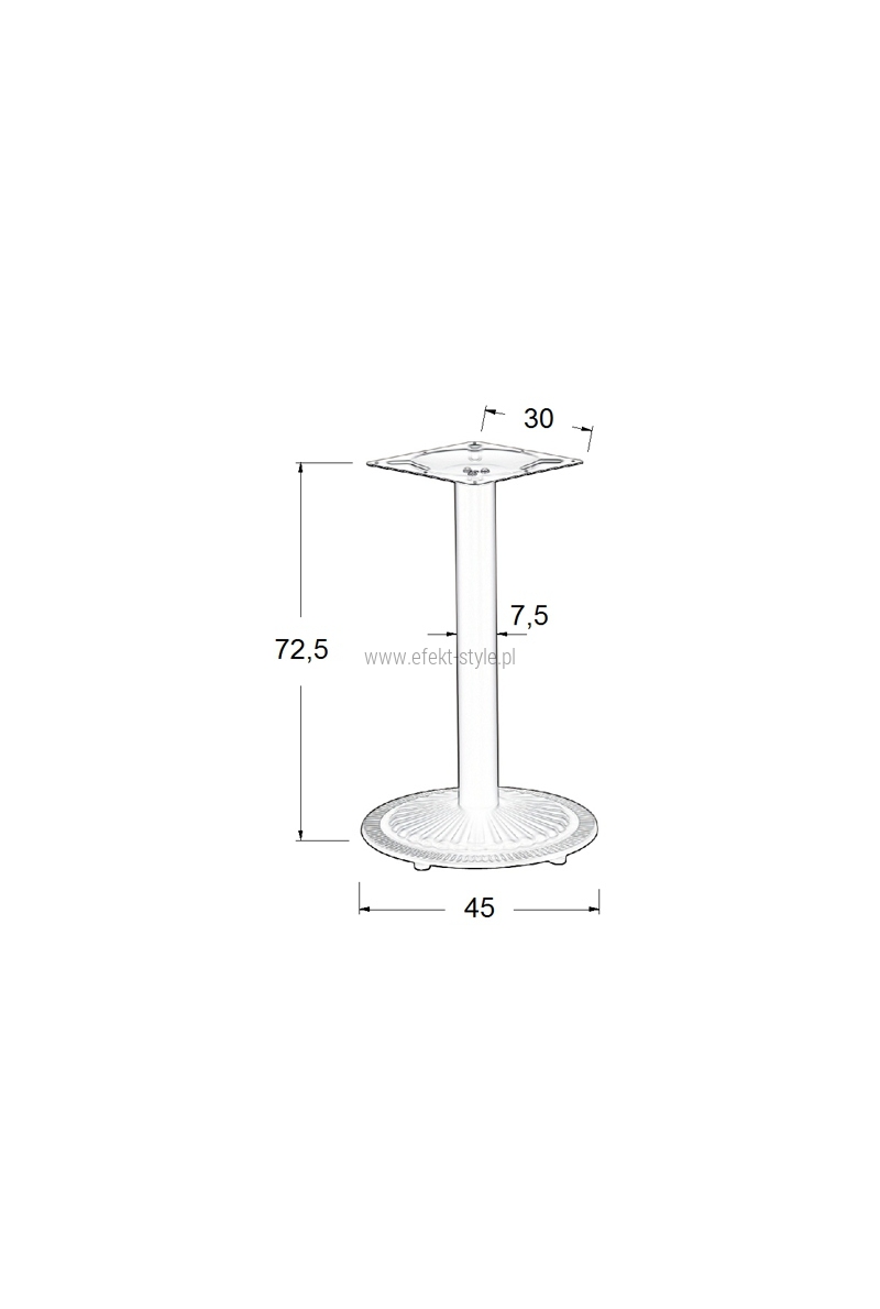 Podstawa do stolika SH-4004-1/B- wysokość 72,5cm fi 45cm