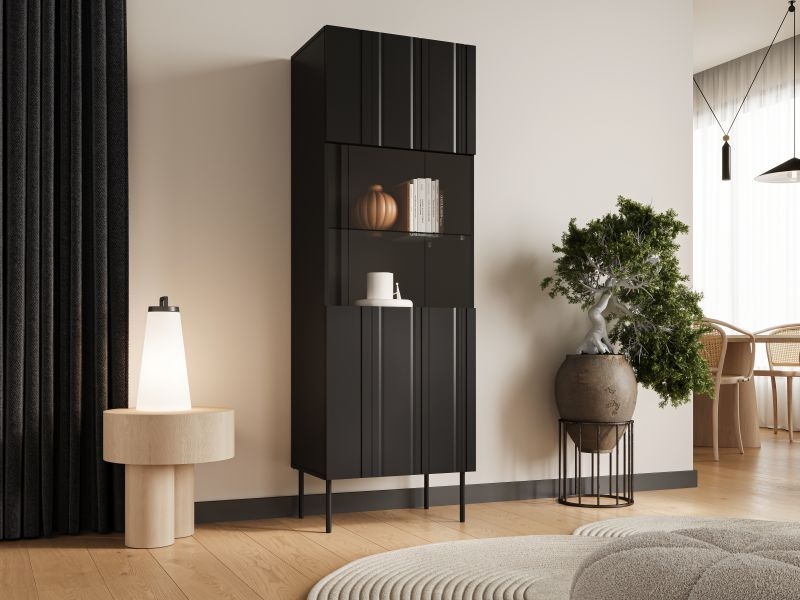 ISLA witryna 60 czarny mat ( 1 szt.=2 p. )