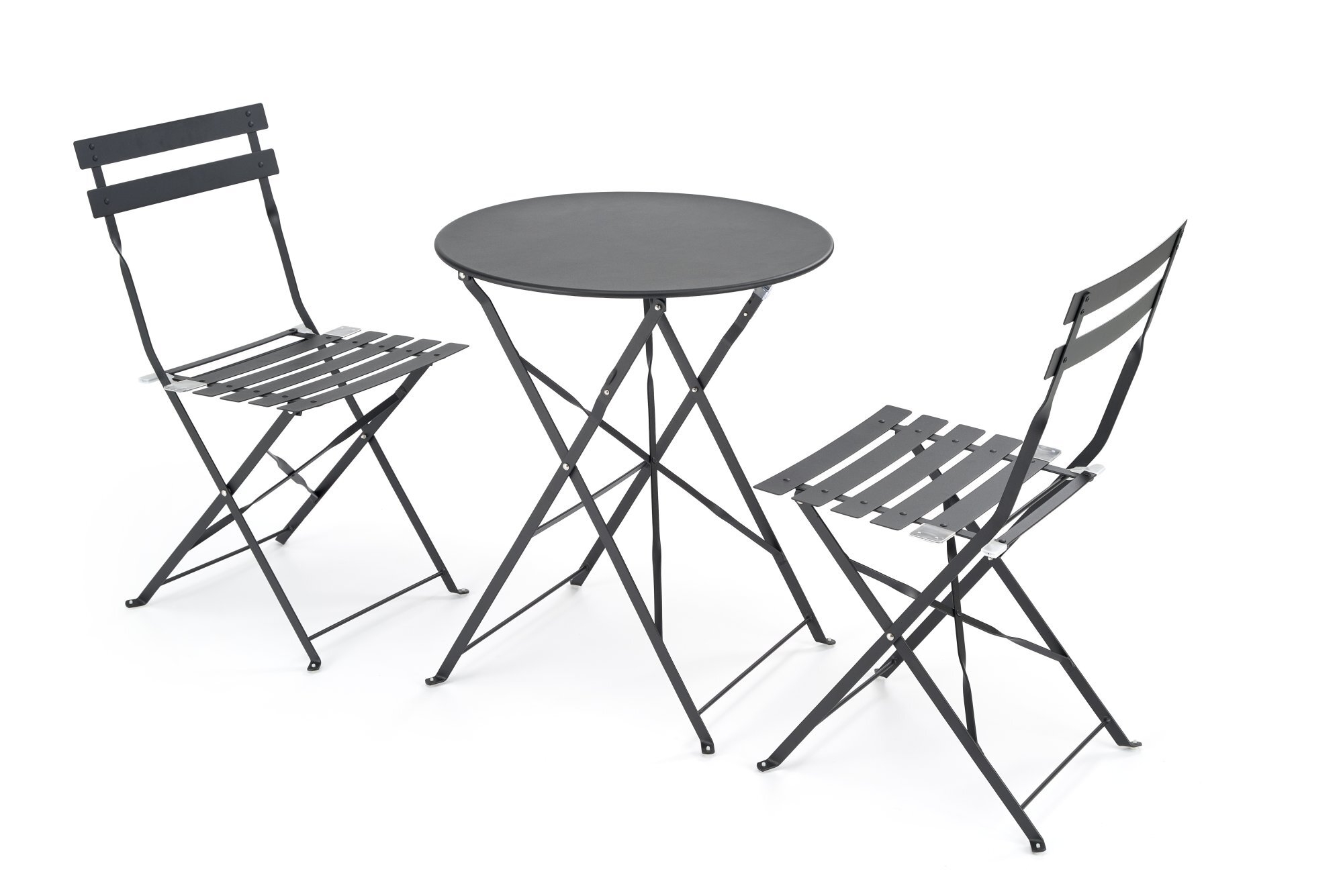 LIVORNO zestaw ogrodowy (stolik i 2 krzesła), czarny (1p=1szt)