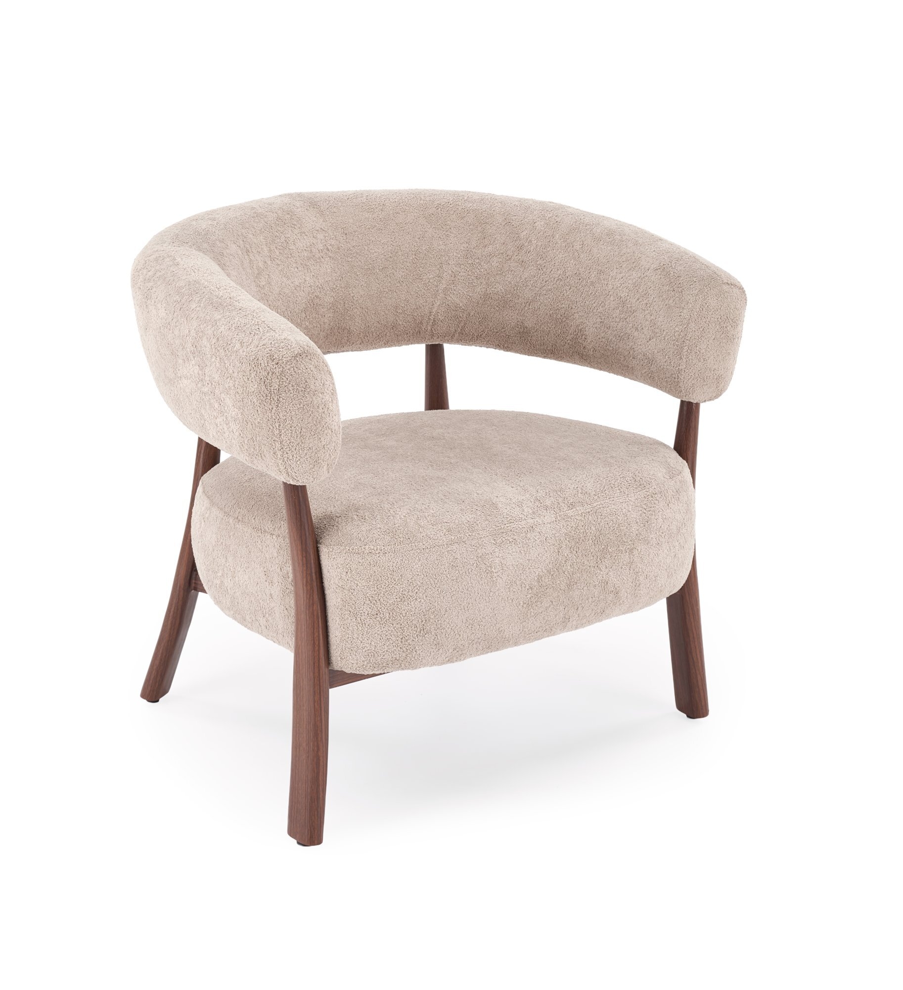 UDON fotel wypoczynkowy cappuccino / orzech (1p=1szt)