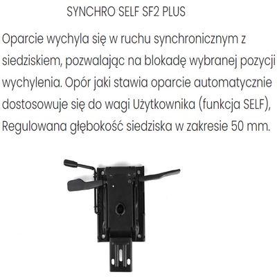  Fotel biurowy COCO BS HD BLACK - Synchroniczny Self SF2 Plus