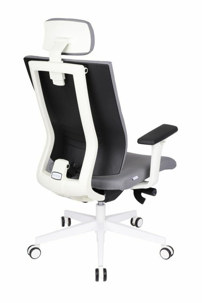 Fotel biurowy MAXPRO WT HD white/chrome 