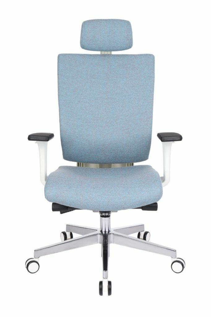 Fotel biurowy MAXPRO WT HD white/chrome 