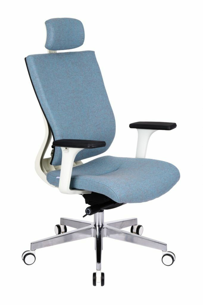 Fotel biurowy MAXPRO WT HD white/chrome 