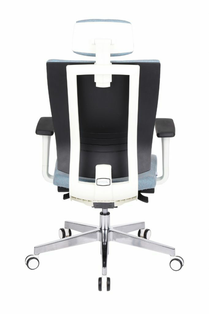 Fotel biurowy MAXPRO WT HD white/chrome 