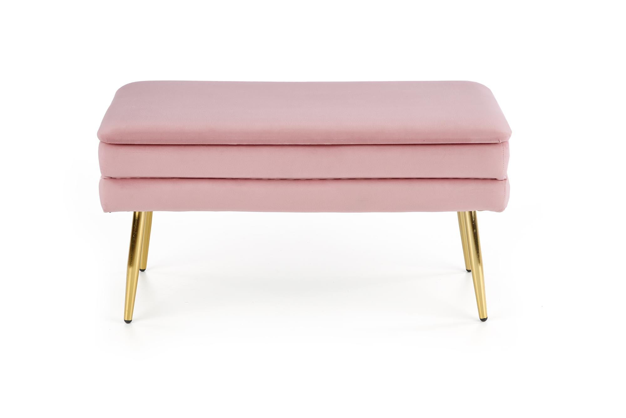 VELVA ławka różowy/złoty z funkcją pojemnika