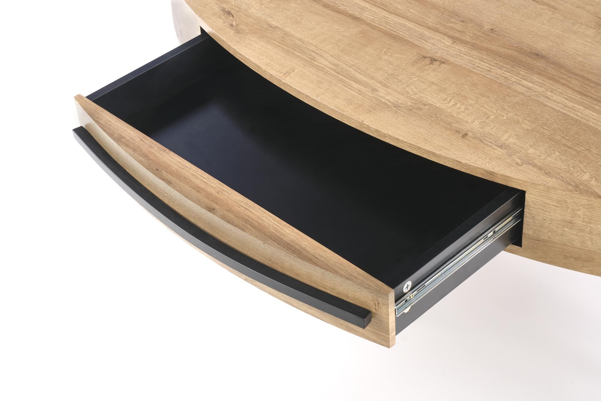 CAROLINA ława z szufladą dąb złoty/czarny