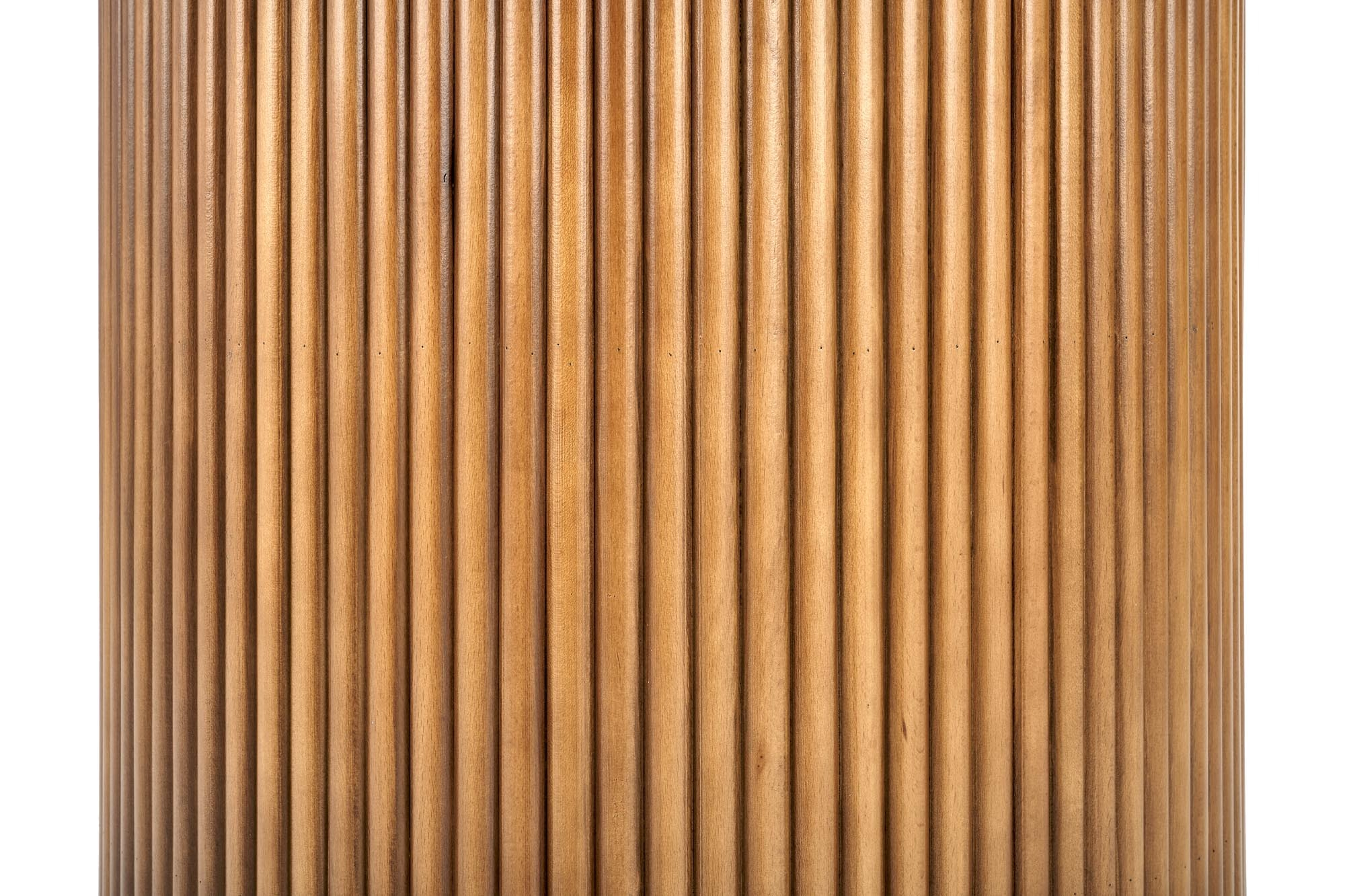 BRUNO stół okrągły fi 120/76 cm, biały marmur / orzechowy