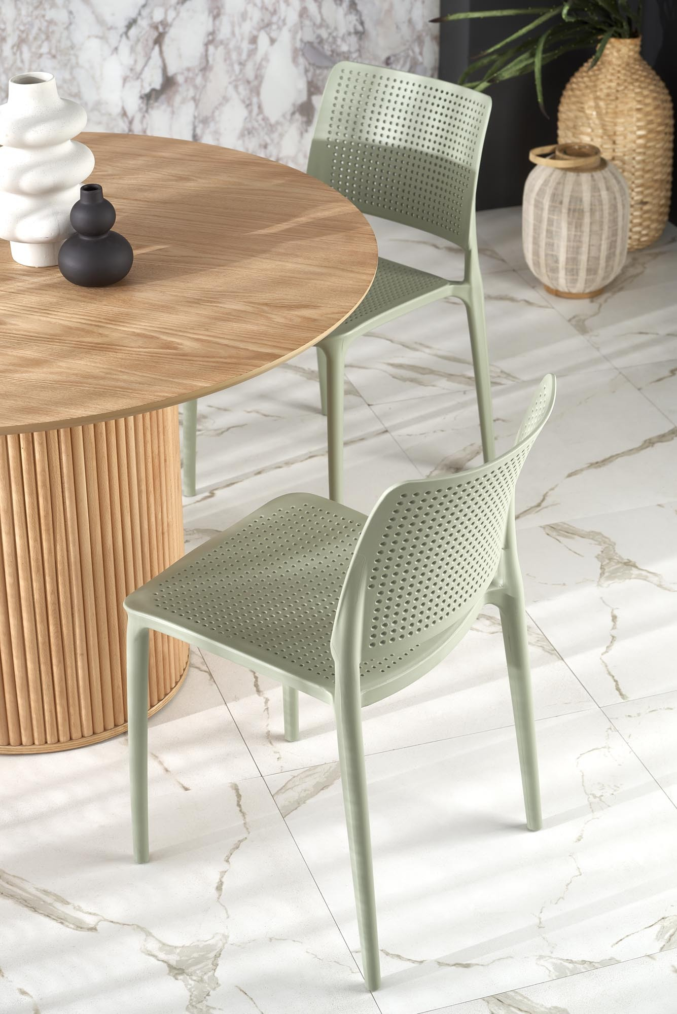 LOPEZ stół okrągły fi 120/78, dąb naturalny