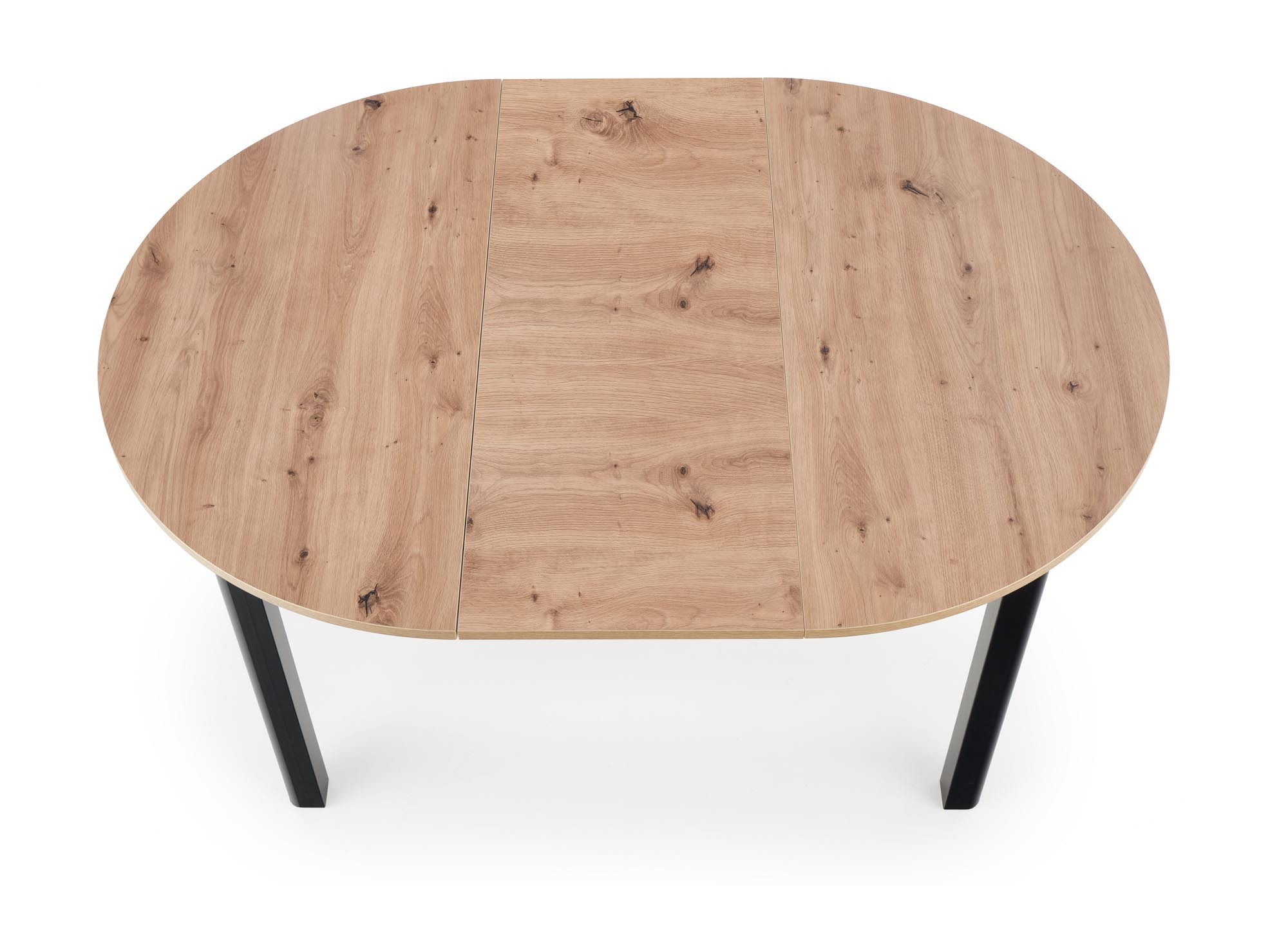 RINGO stół 102-142x102x76 cm, kolor blat dąb artisan, nogi - czarny