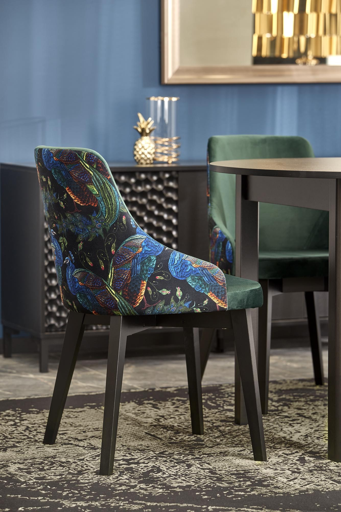 RINGO stół 102-142x102x76 cm kolor blat czarny, nogi - czarny