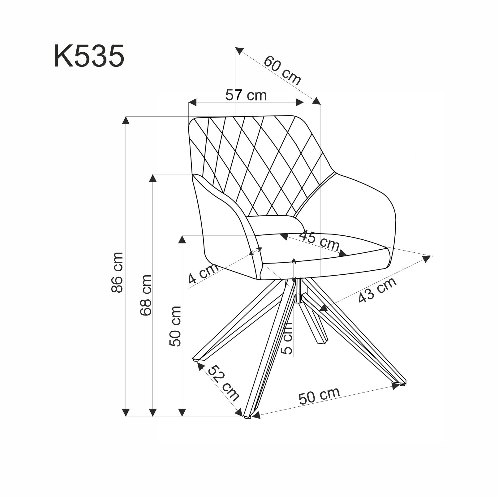 K535 krzesło obrotowe ciemny zielony