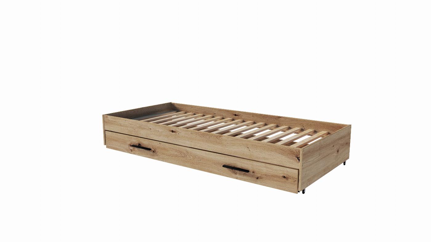 VERSO F/1S (moduł) - łóżko dolne z szufladą, dąb artisan