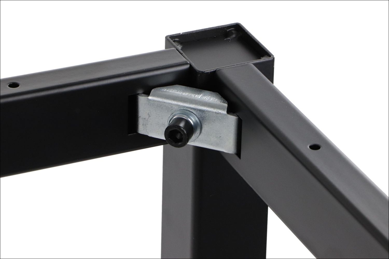 Stelaż metalowy do stołu i biurka NY-A057/KC 196x76 cm, noga kwadratowa kolor czarny