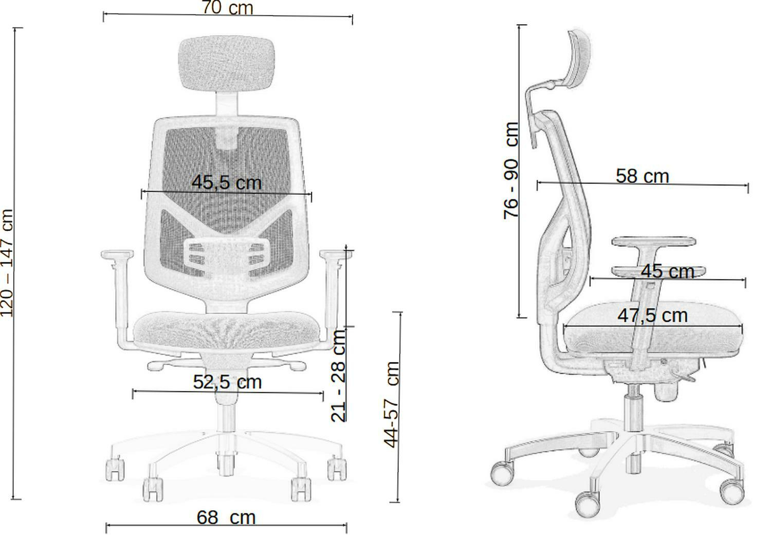 Fotel biurowy BREMEN - ergonomiczny, atestowany