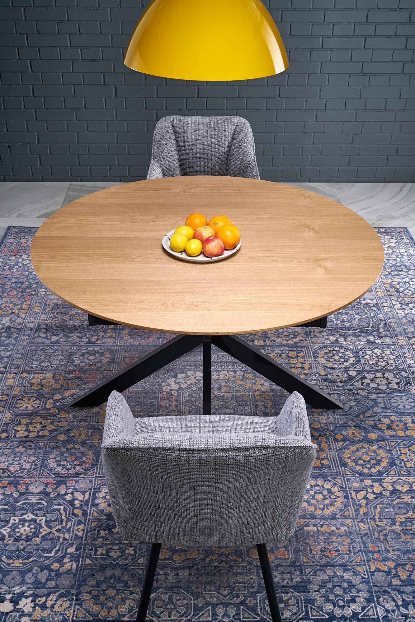 ACORD stół rozkładany 120-200/120/75 cm, naturalny / czarny