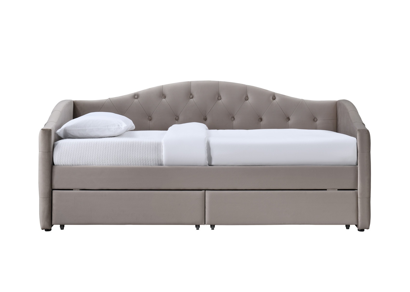 ALOHA łóżko z szufladami beżowy velvet