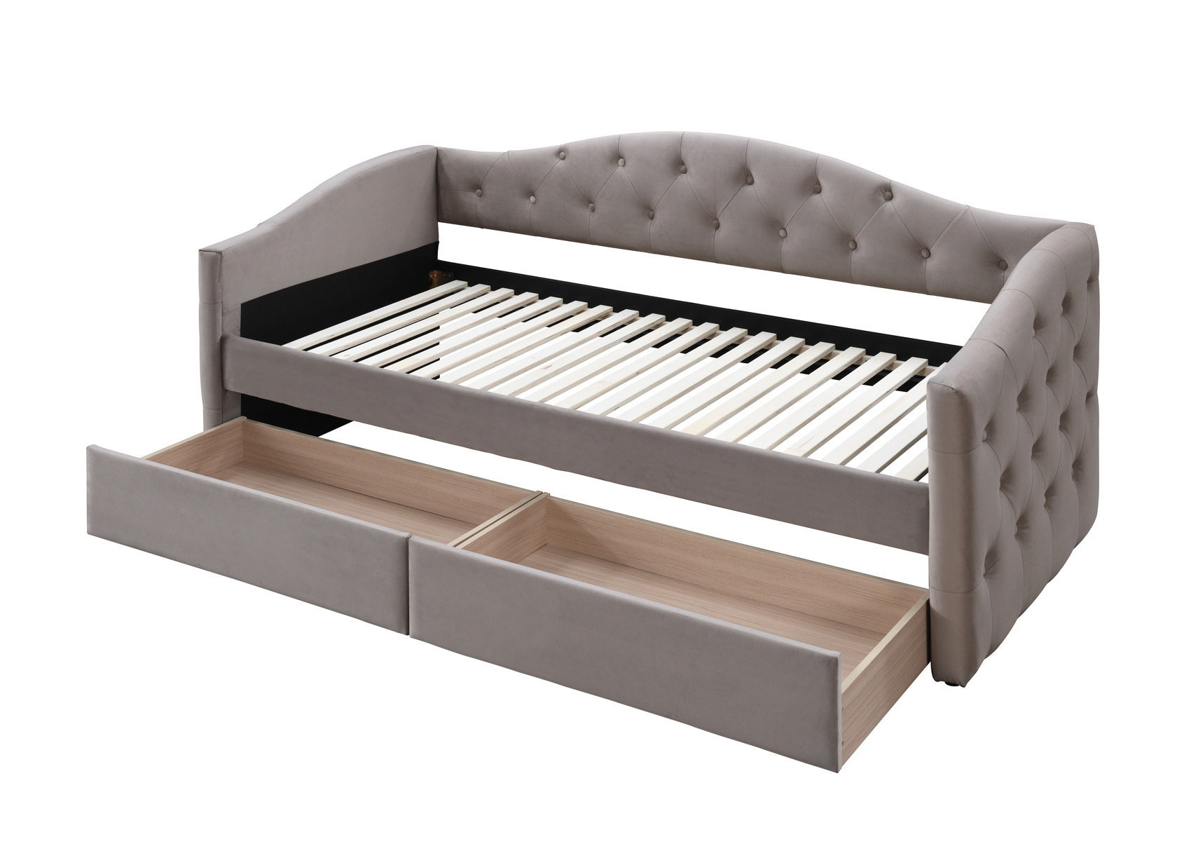 ALOHA łóżko z szufladami beżowy velvet