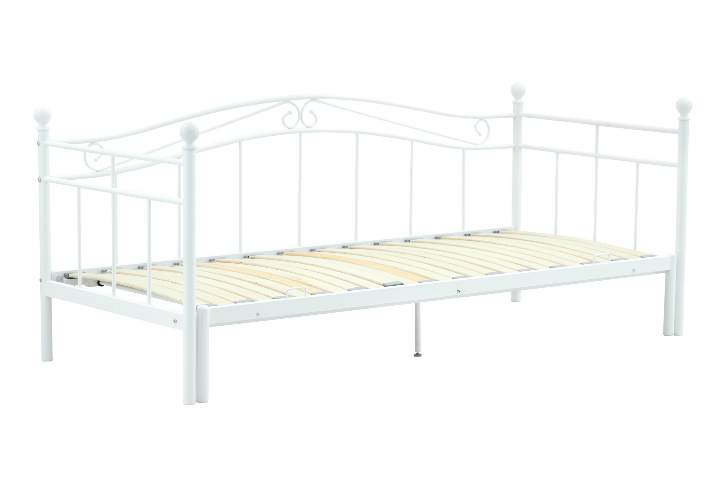 ARIZA łóżko z wysuwanym dodatkowym materacem, biały